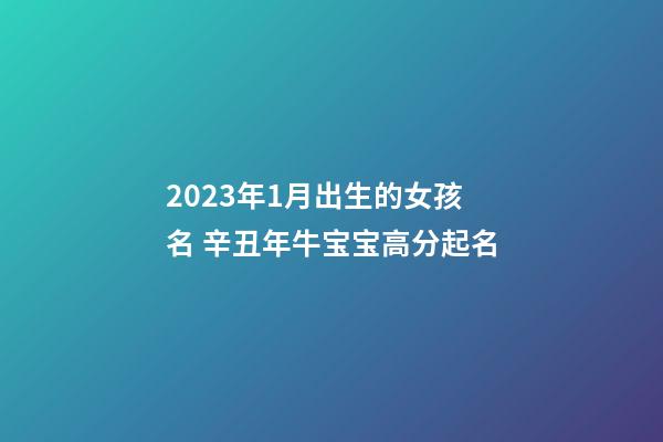2023年1月出生的女孩名 辛丑年牛宝宝高分起名
